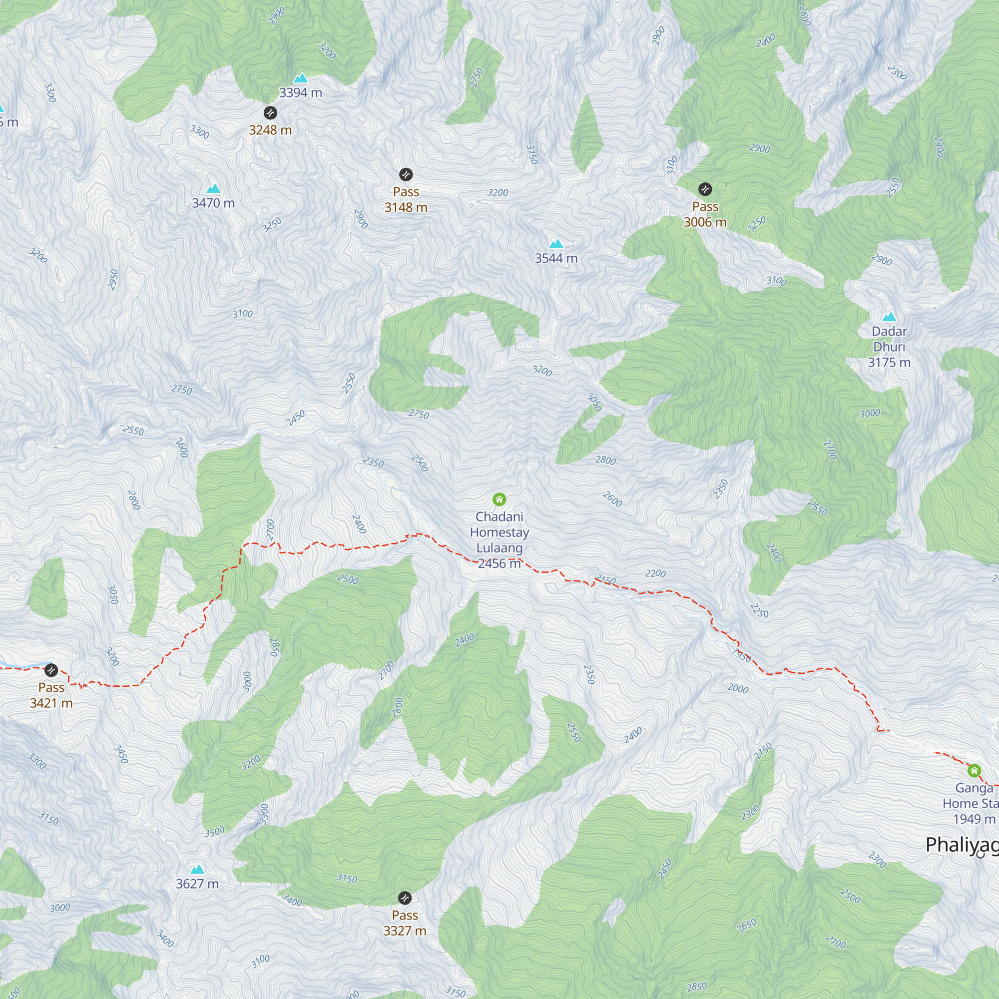 Chadani Homestay Lulaang map