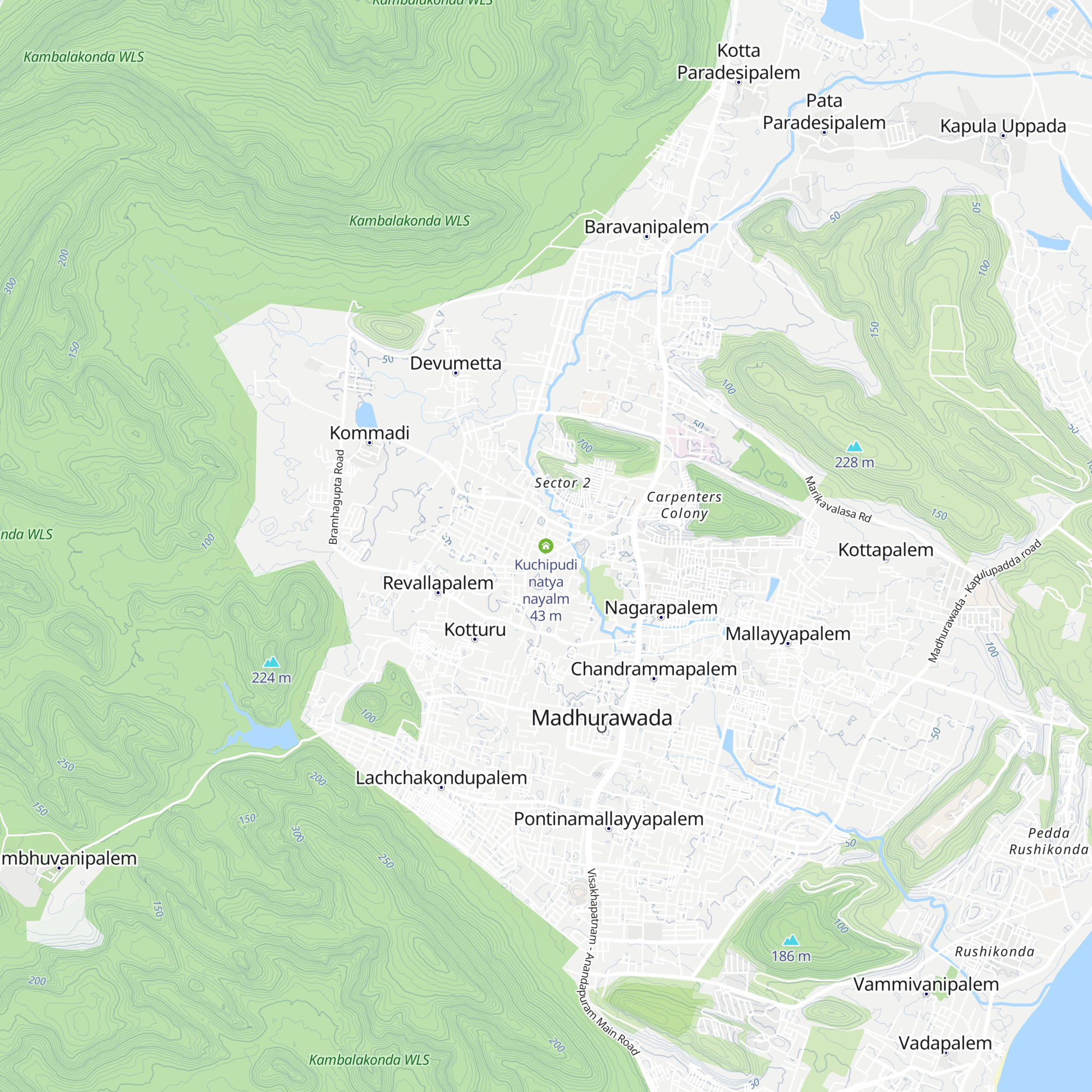 Kuchipudi natya nayalm map