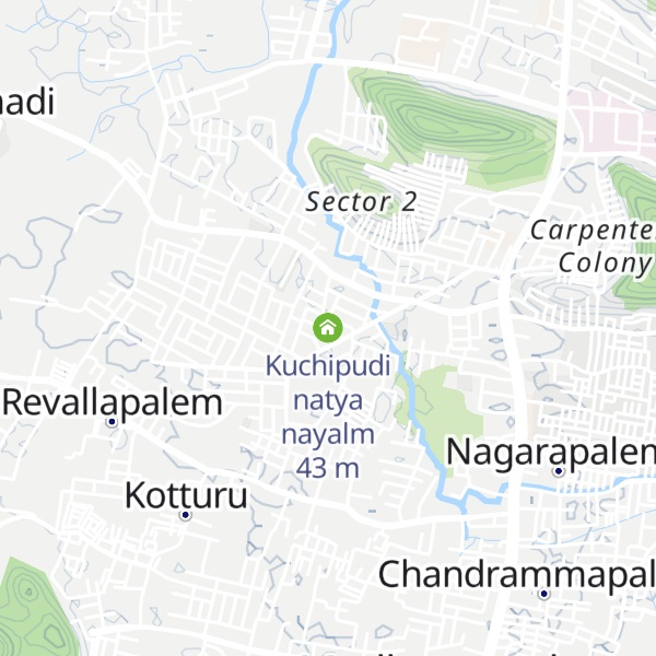 Map of Kuchipudi natya nayalm