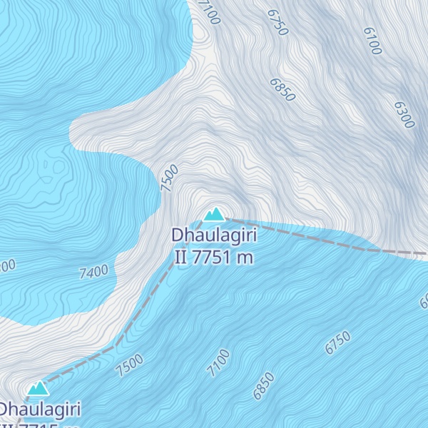 Map of Dhaulagiri II