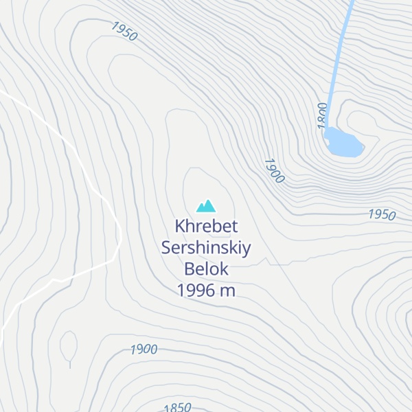 Map of Khrebet Sershinskiy Belok