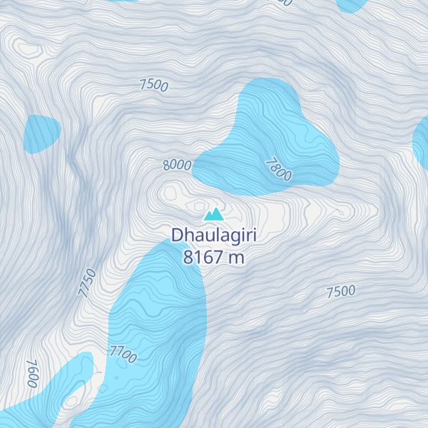 Map of Dhaulagiri