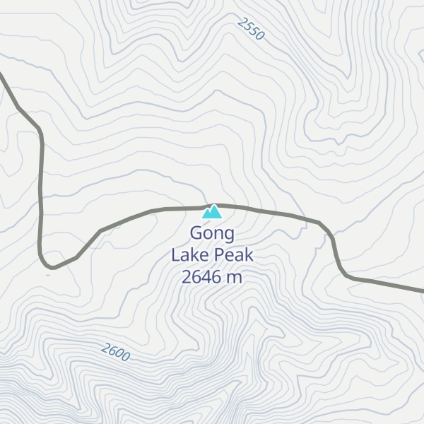 Map of Gong Lake Peak