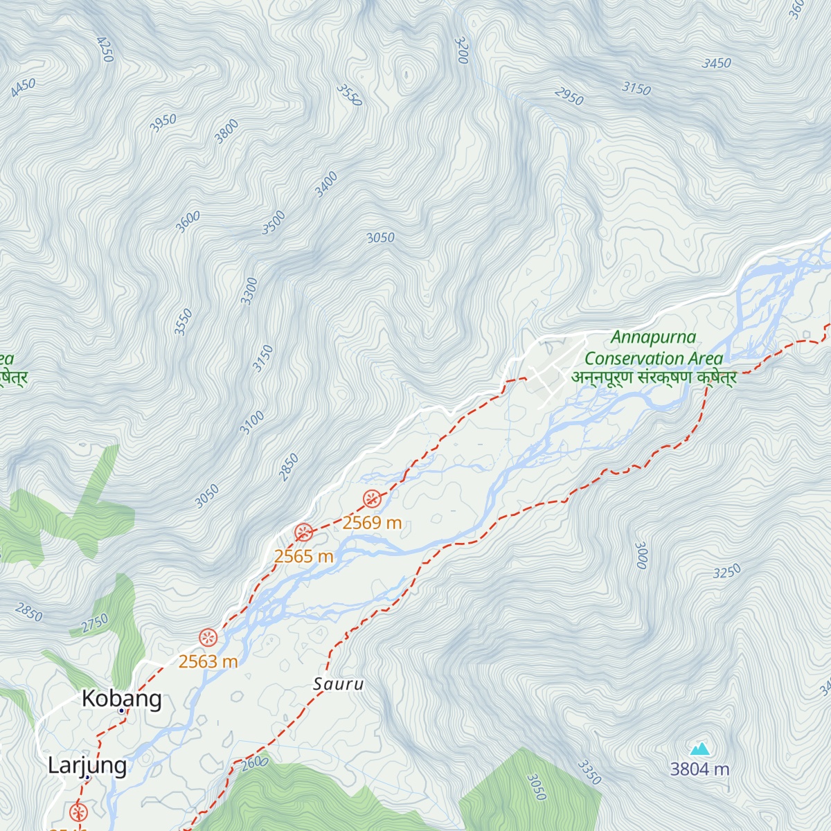 Mustang Eco Hill Resort (best apple pie!) map