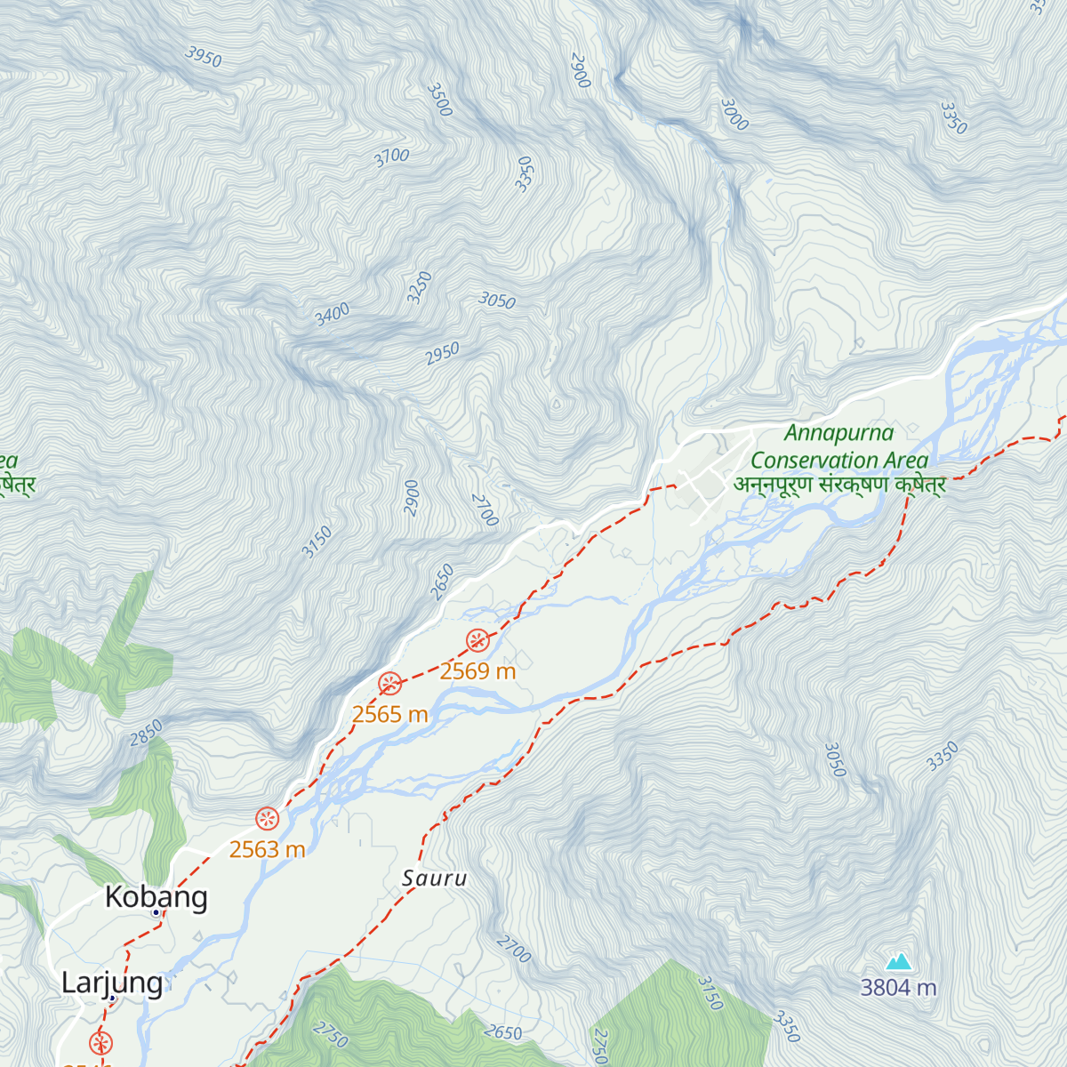 Mustang Eco Hill Resort (best apple pie!) map