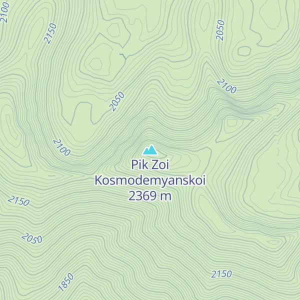 Map of Pik Zoi Kosmodemyanskoi