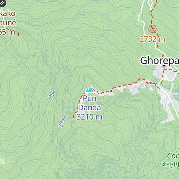 Map of Pun Danda
