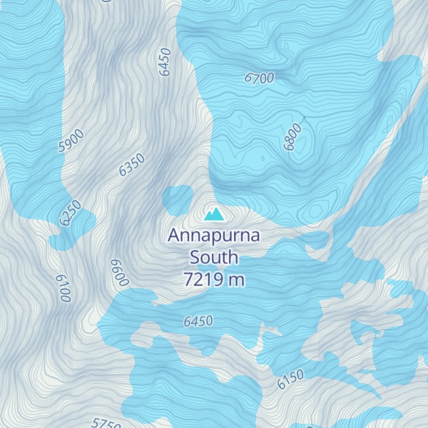 Map of Annapurna South