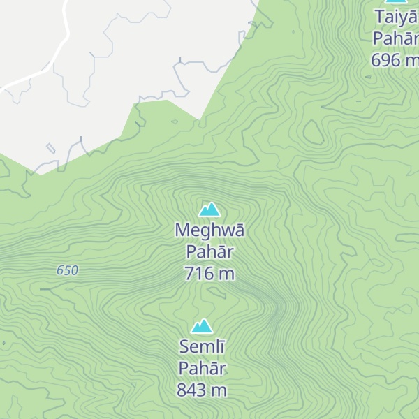 Map of Meghwā Pahār