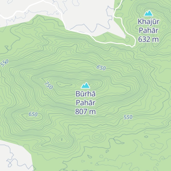 Map of Būrhā Pahār