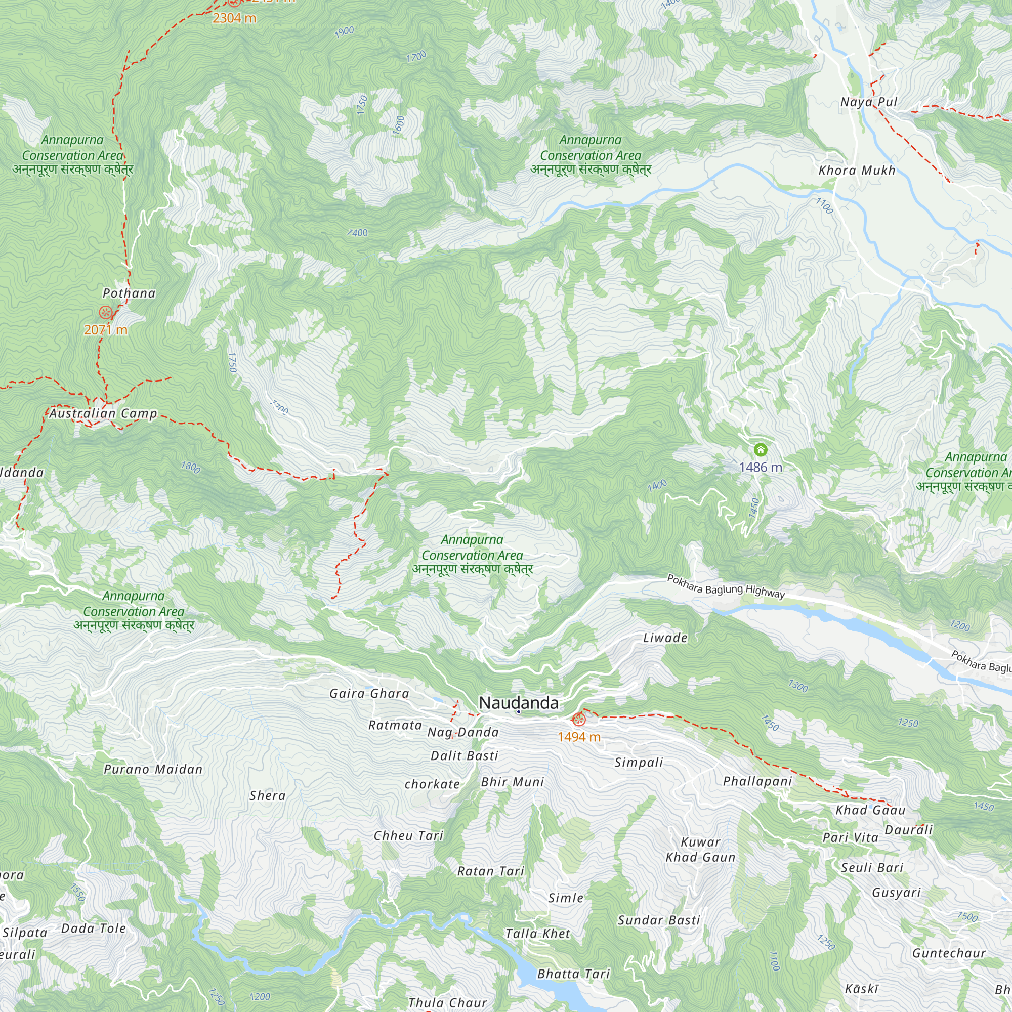 View top lodge and restaurant map