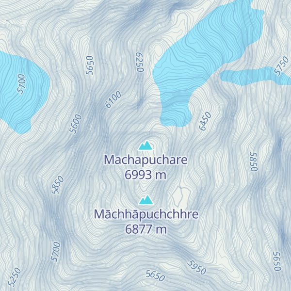 Map of Machapuchare