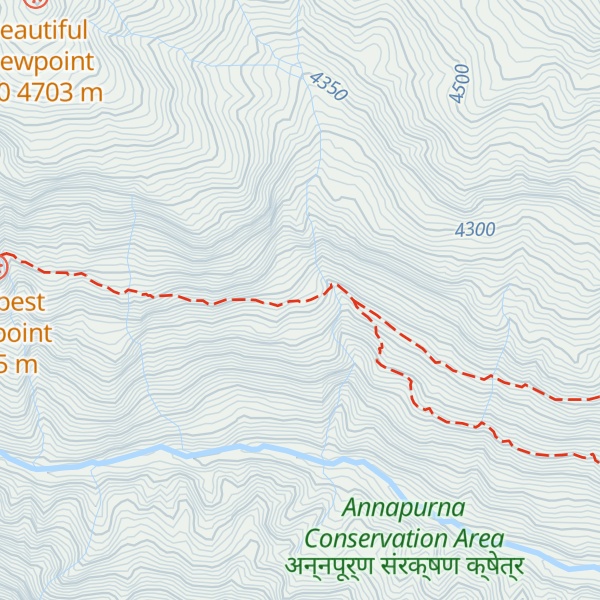 Map of Hotel Tilicho Peak and Restaurant