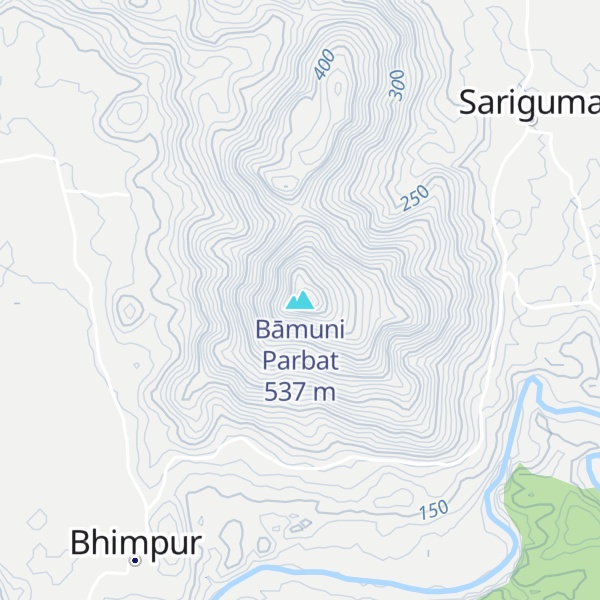 Map of Bāmuni Parbat