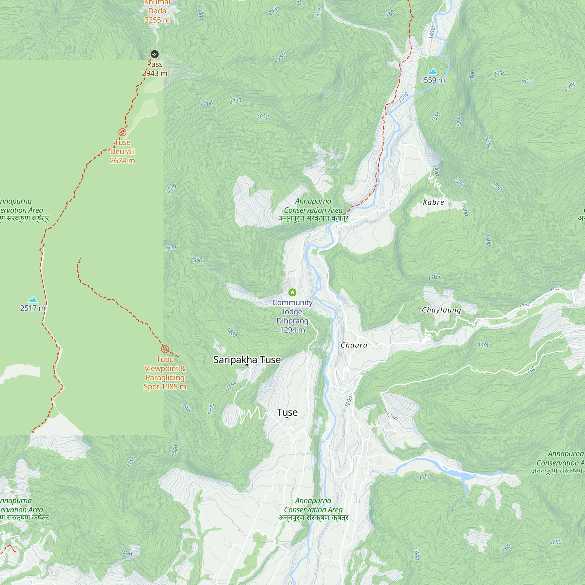 Community lodge Dihprang map