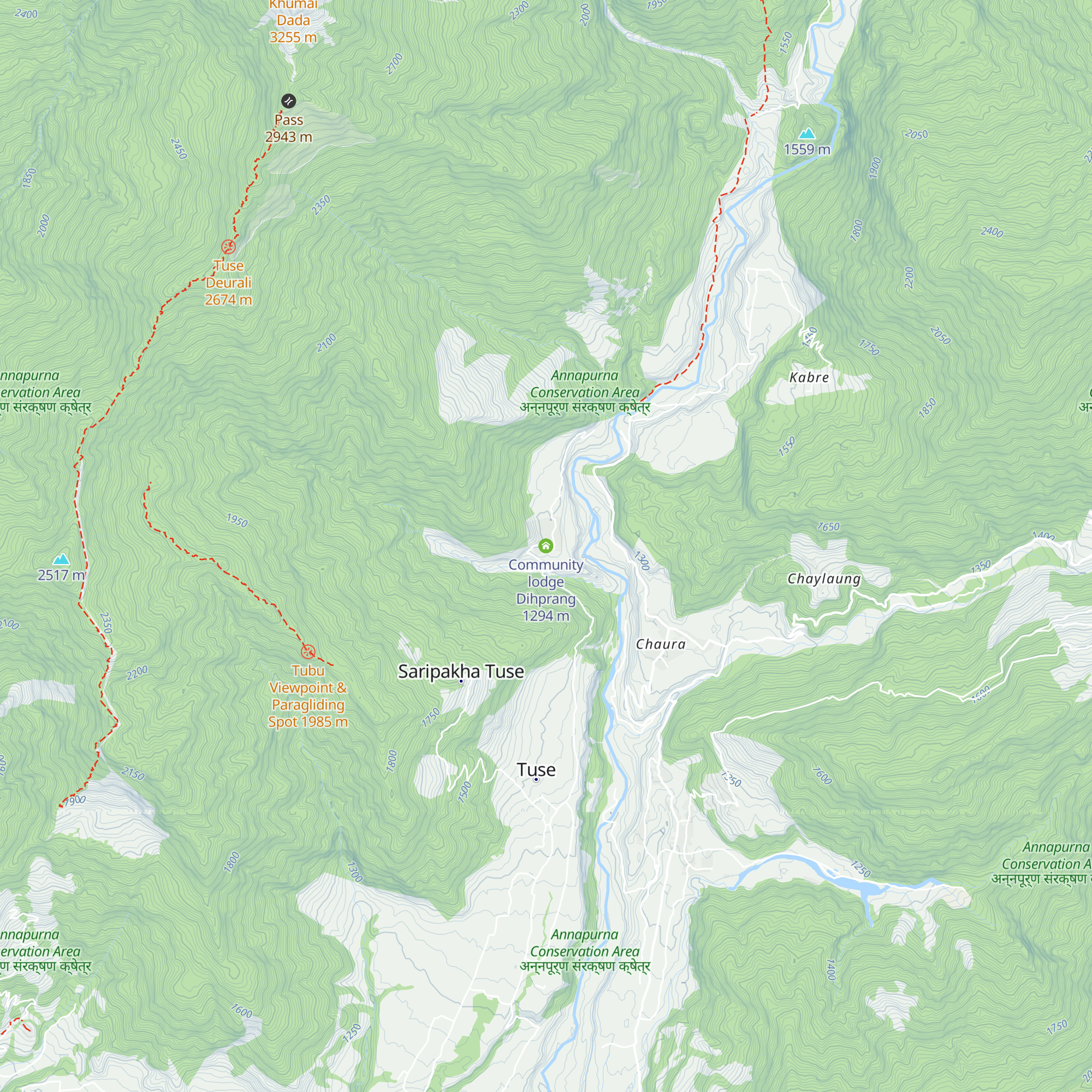 Community lodge Dihprang map
