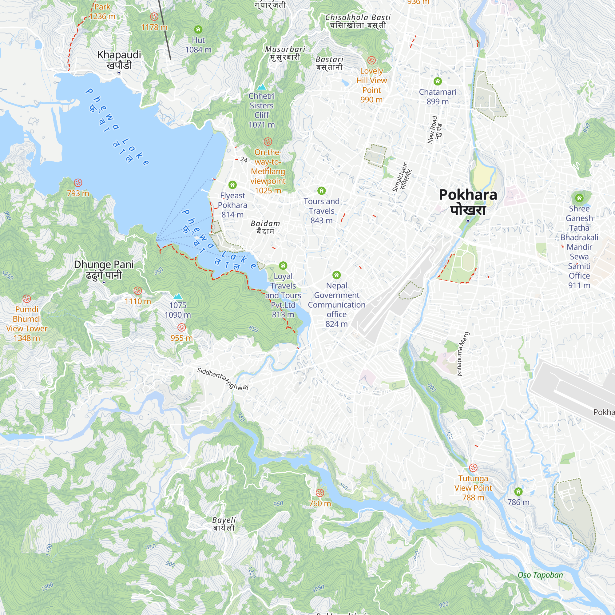 Nepal Tourism Board map