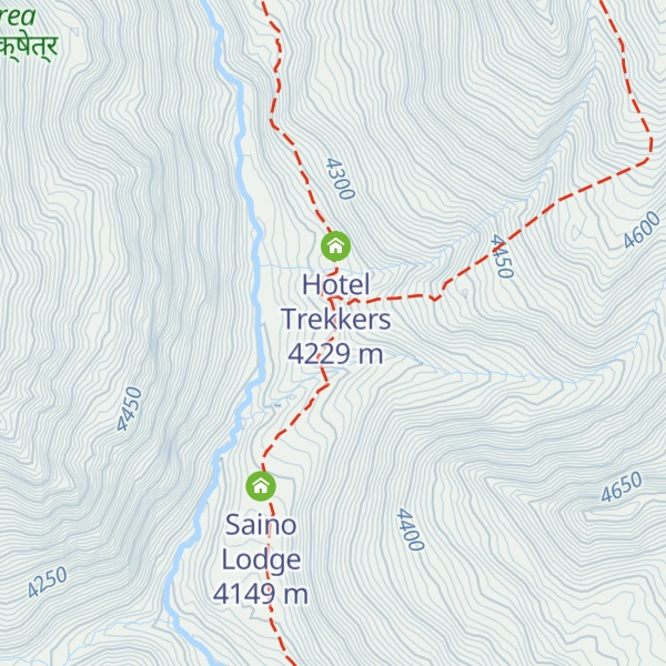 Map of New Chuli Base Camp