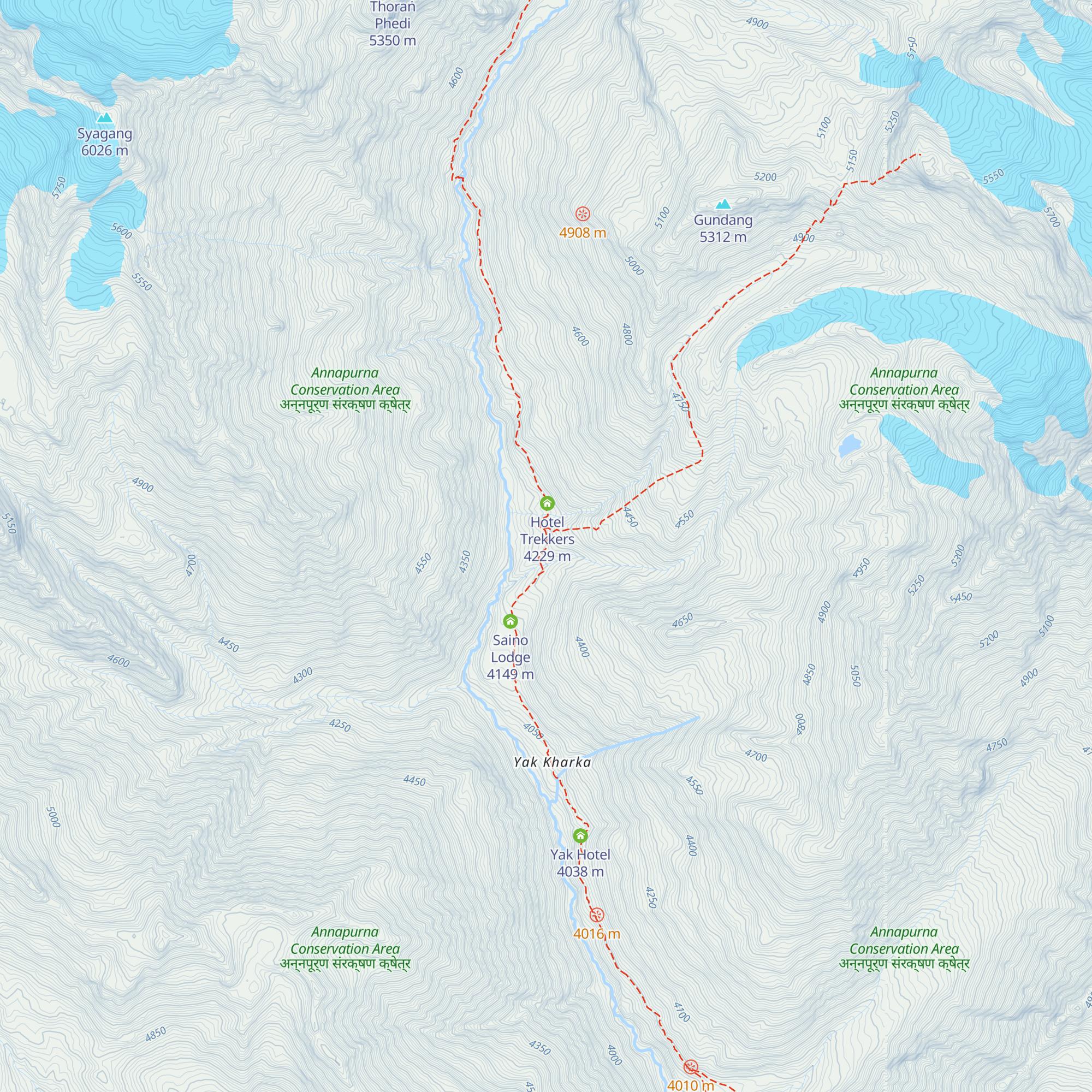 New Chuli Base Camp map
