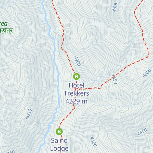 Map of Hotel Trekkers