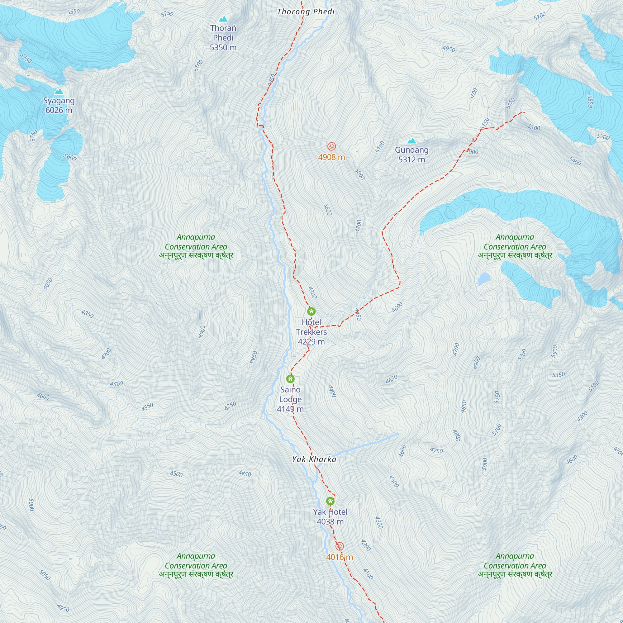Hotel Trekkers map