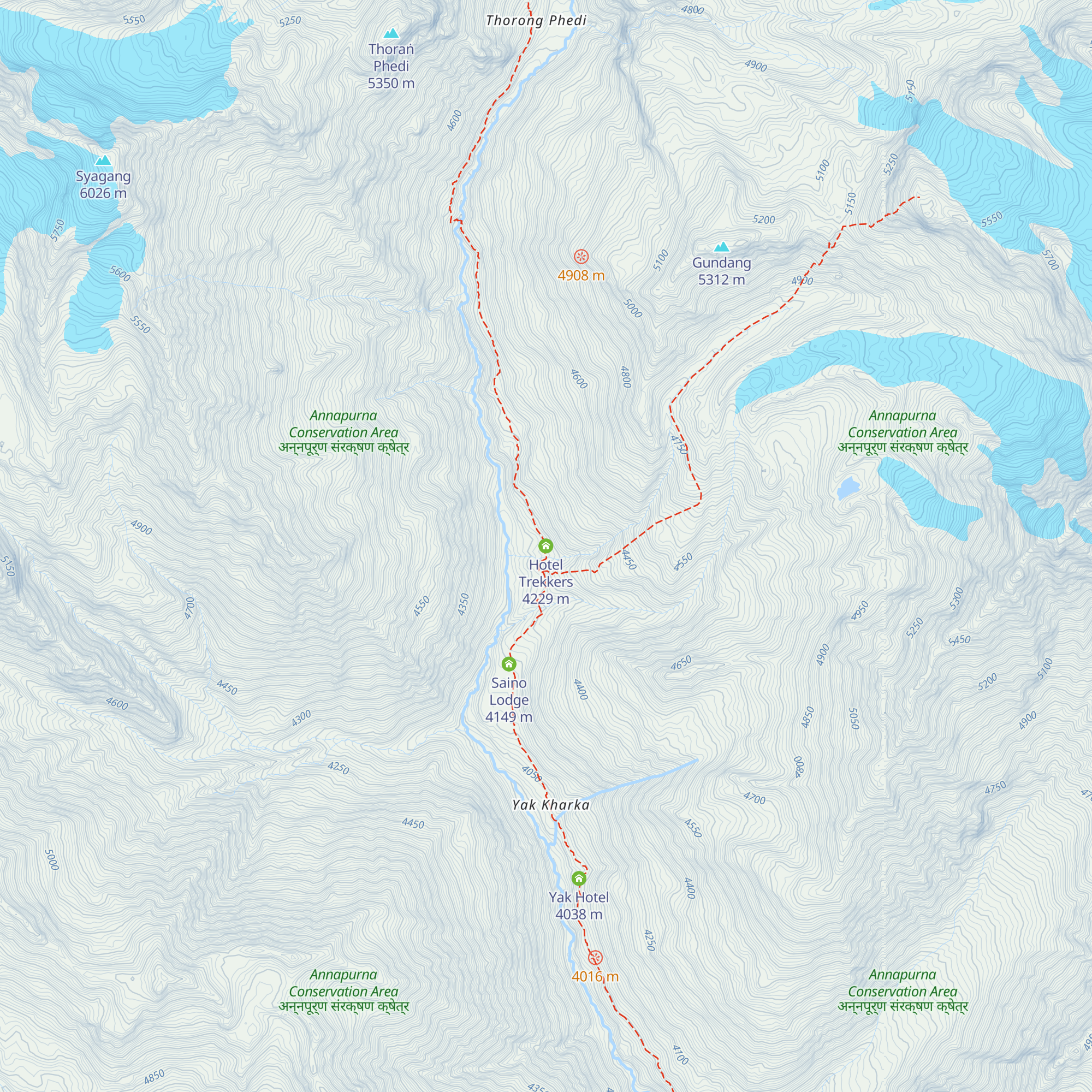 Hotel Trekkers map