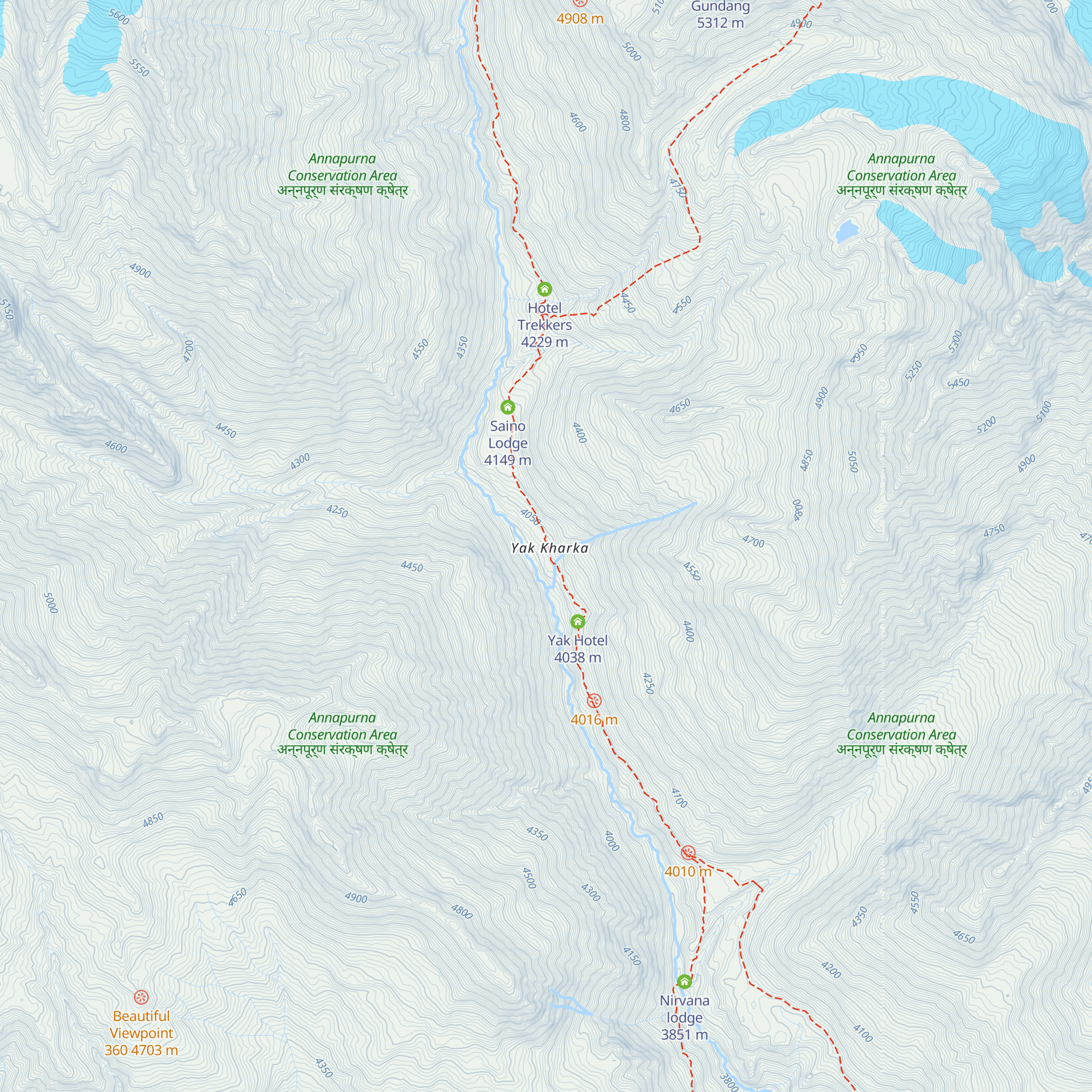 Thorong Peak Hotel map