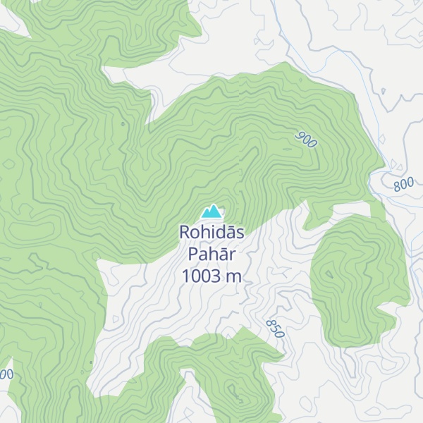 Map of Rohidās Pahār