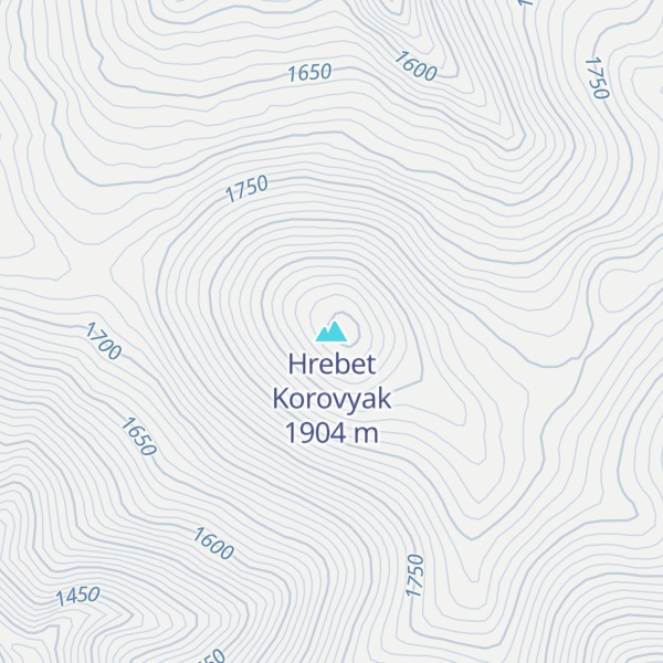 Map of Hrebet Korovyak