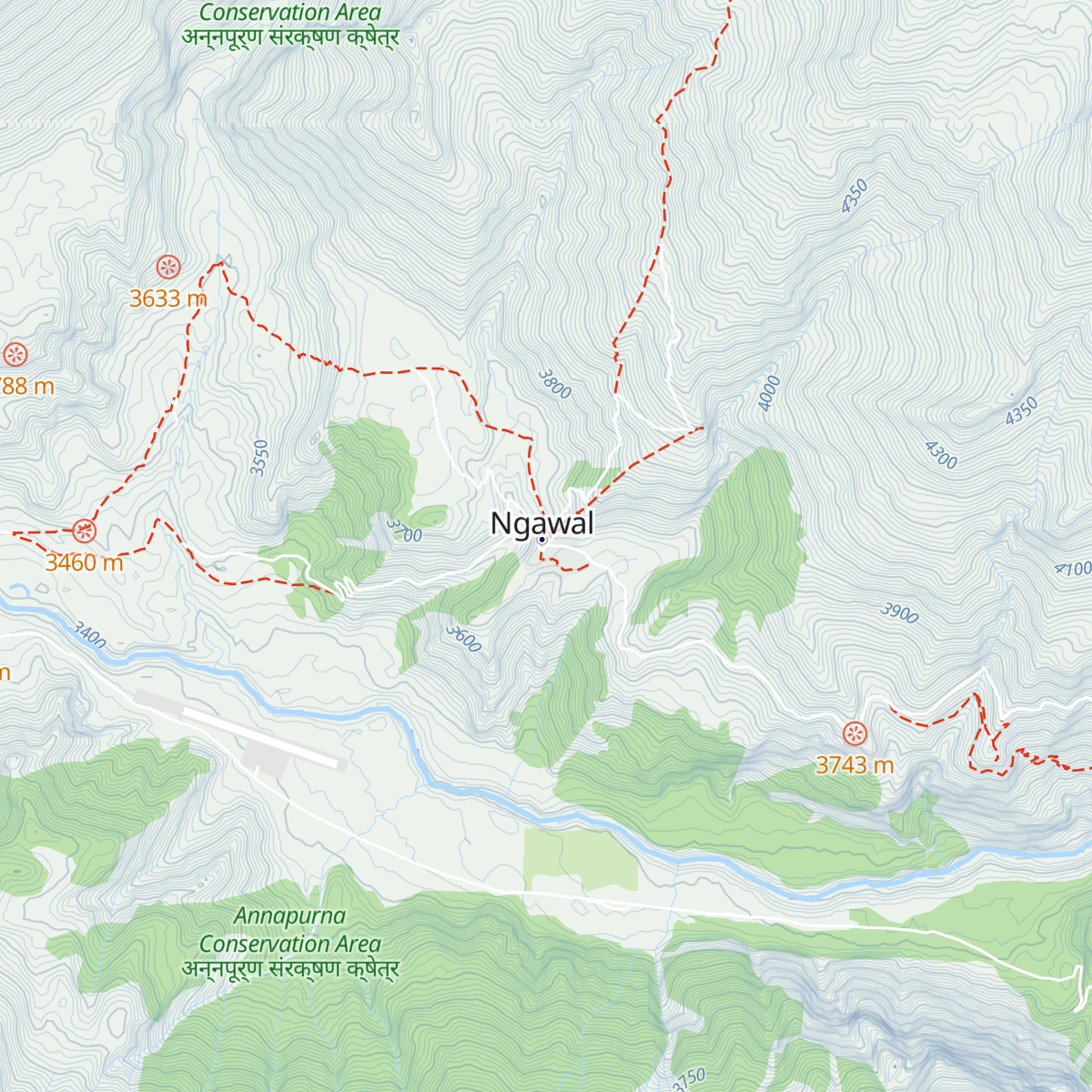 Ngawal map