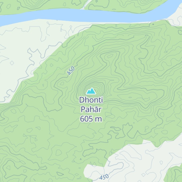 Map of Dhonti Pahār
