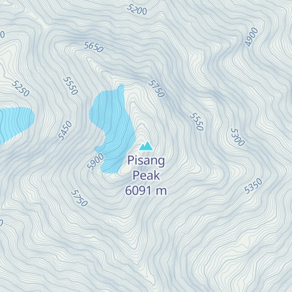 Map of Pisang Peak