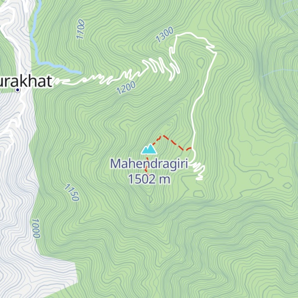 Map of Mahendragiri