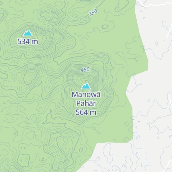 Map of Mandwā Pahār