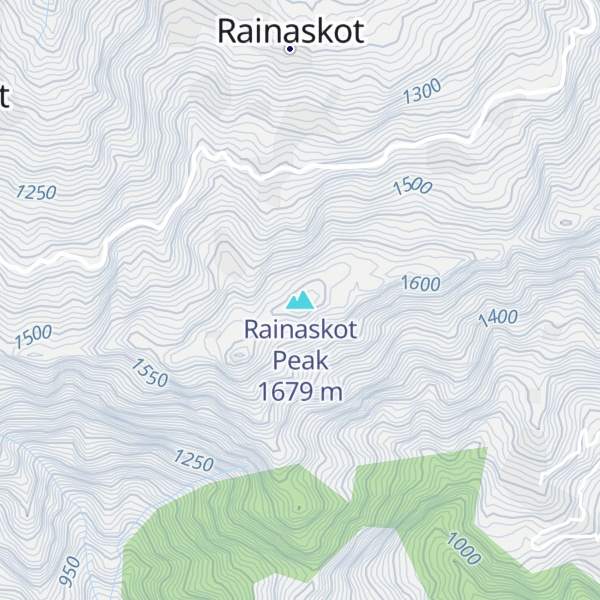 Map of Rainaskot Peak