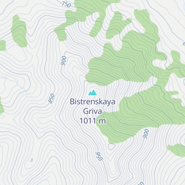 Map of Bistrenskaya Griva