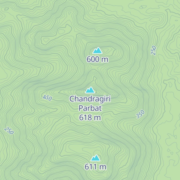 Map of Chandragiri Parbat