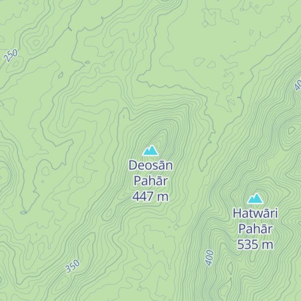 Map of Deosān Pahār
