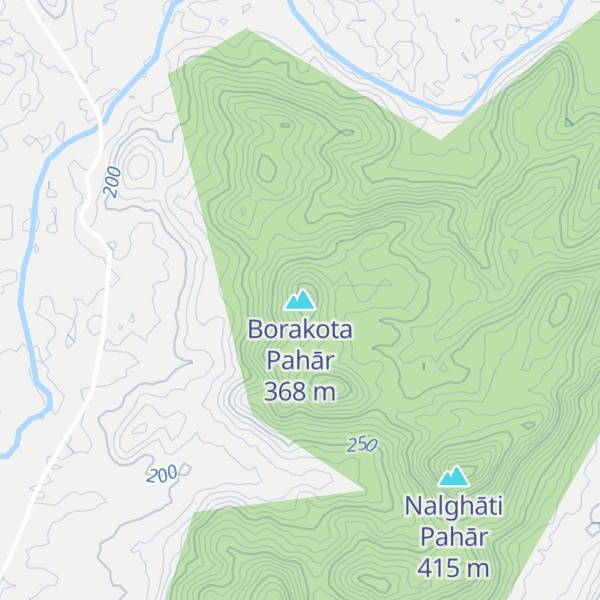 Map of Borakota Pahār