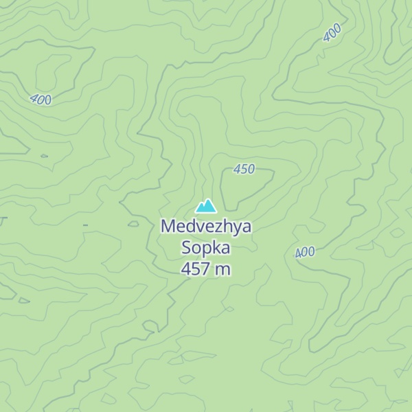Map of Medvezhya Sopka
