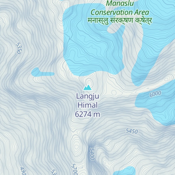 Map of Langju Himal