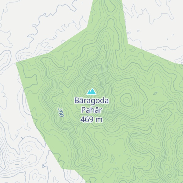 Map of Bāragoda Pahār