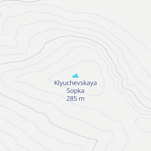 Map of Klyuchevskaya Sopka