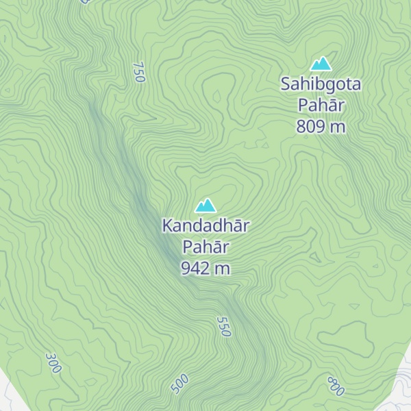 Map of Kandadhār Pahār