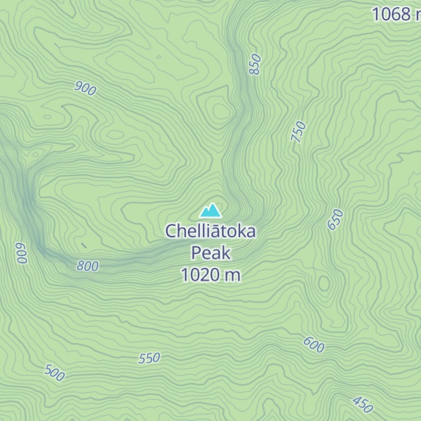Map of Chelliātoka Peak