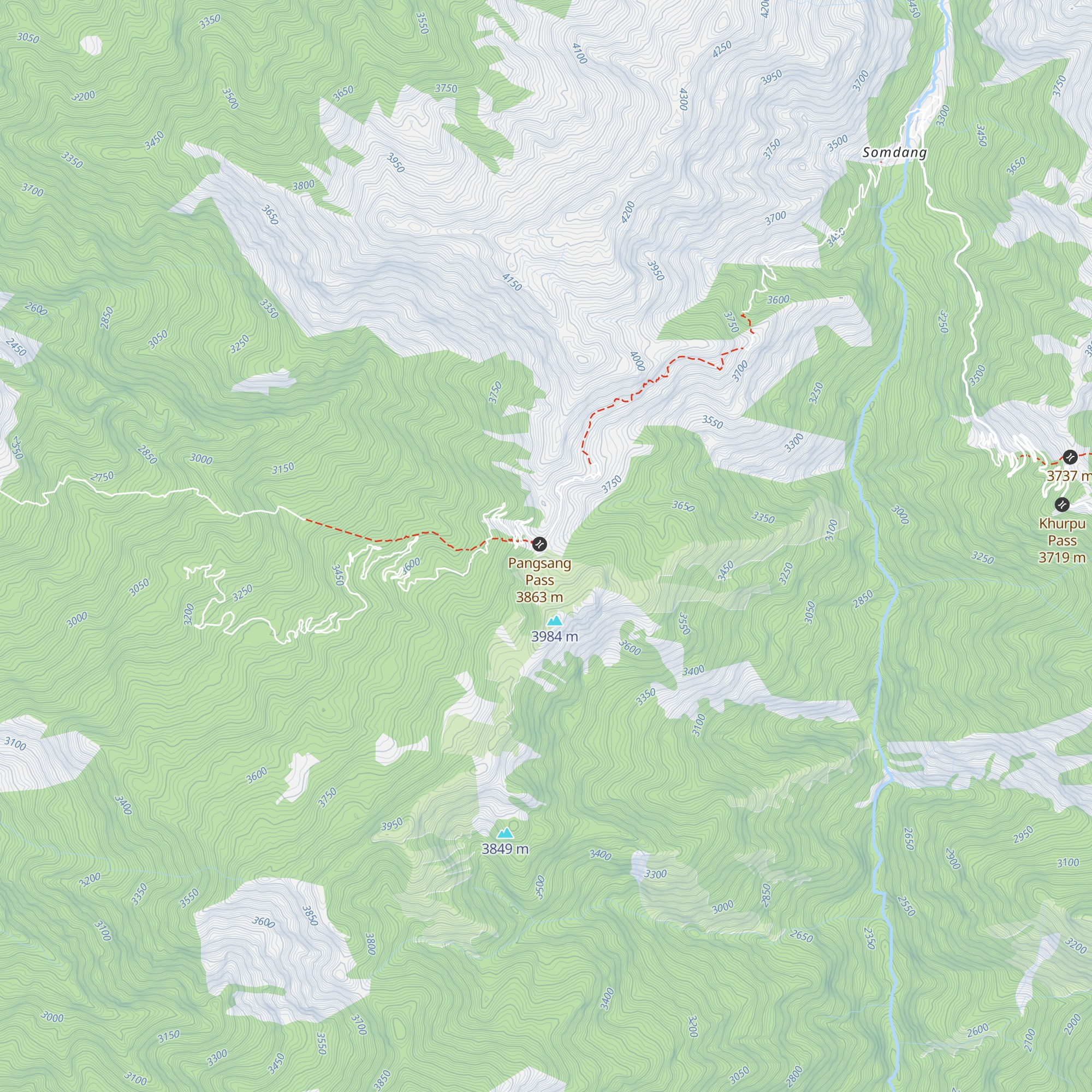 Pangsang Lodge map