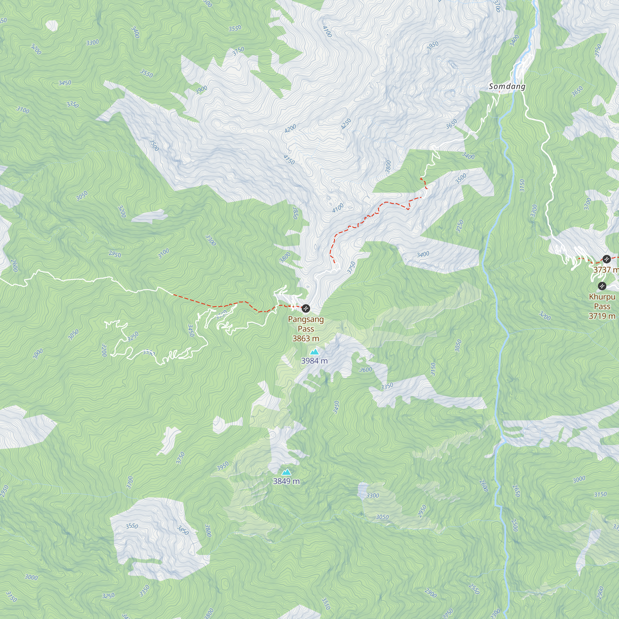 Pangsang Lodge map