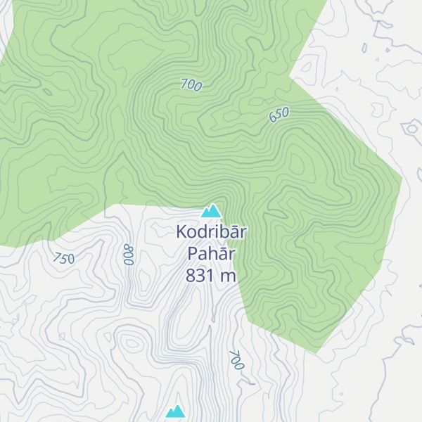 Map of Kodribār Pahār