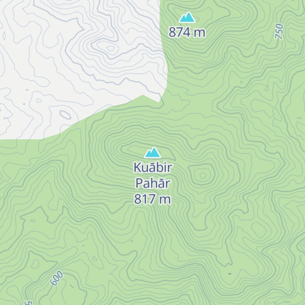 Map of Kuābir Pahār
