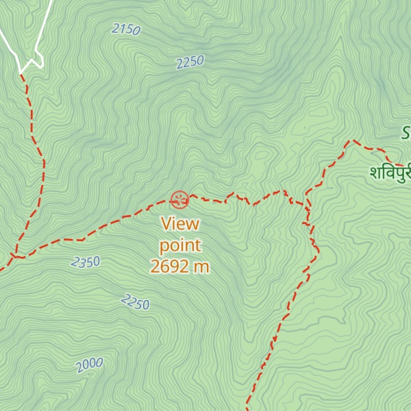 Map of Shivapuri Peak